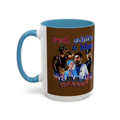 rw&b lives matter - Accent Mug (brown)