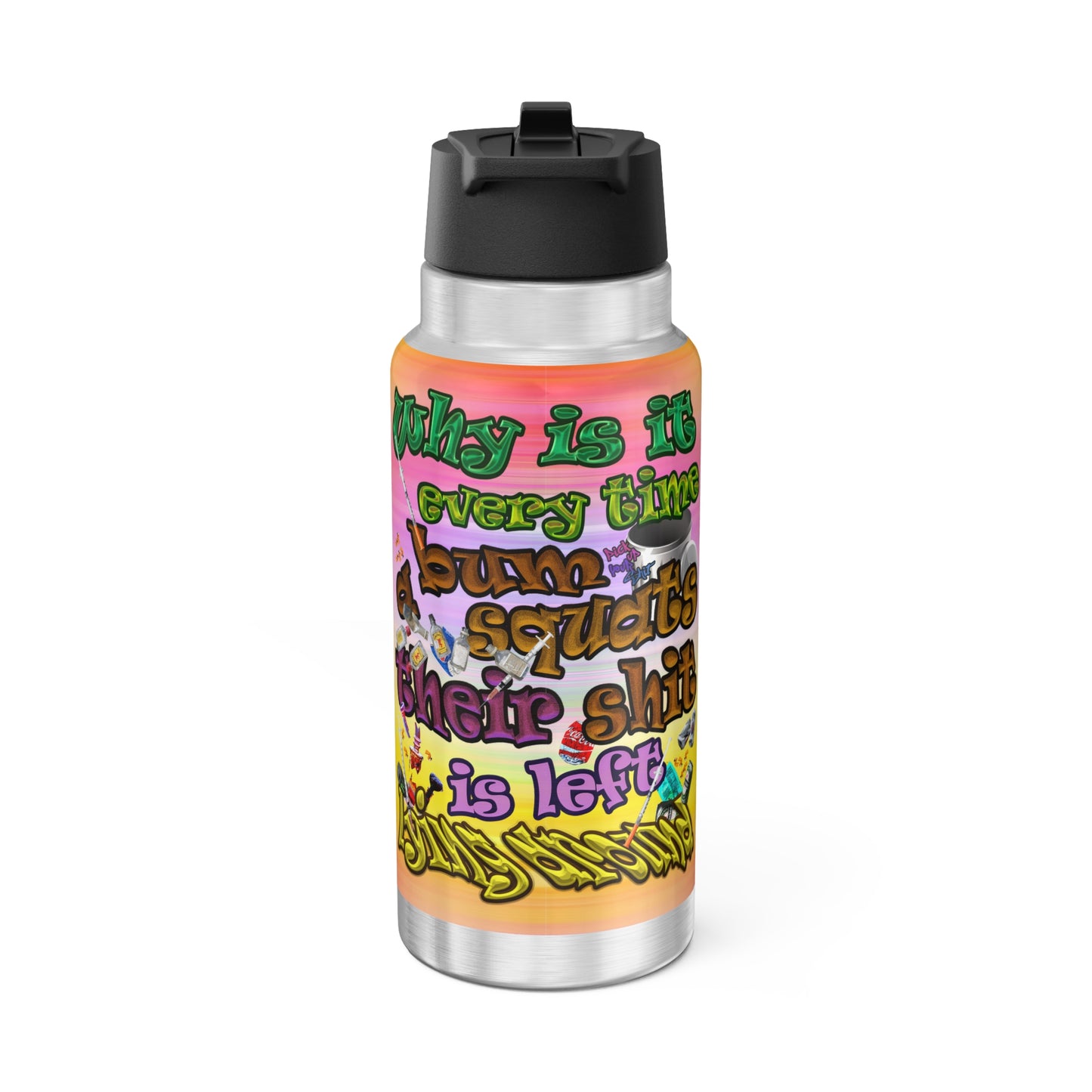 the bum's shit - Gator Tumbler, 32oz (color blur)