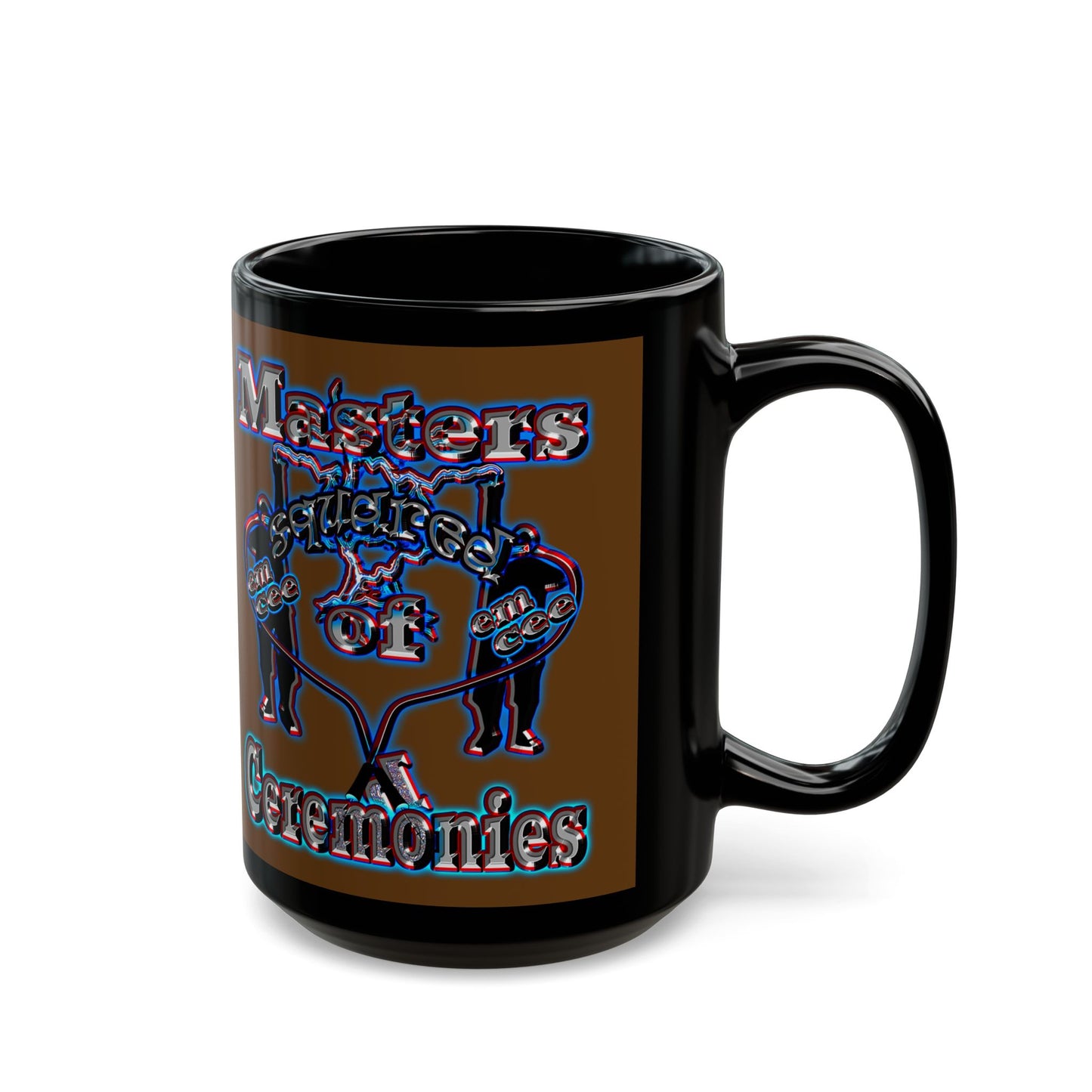 em cee squared - Black Mug (brown)