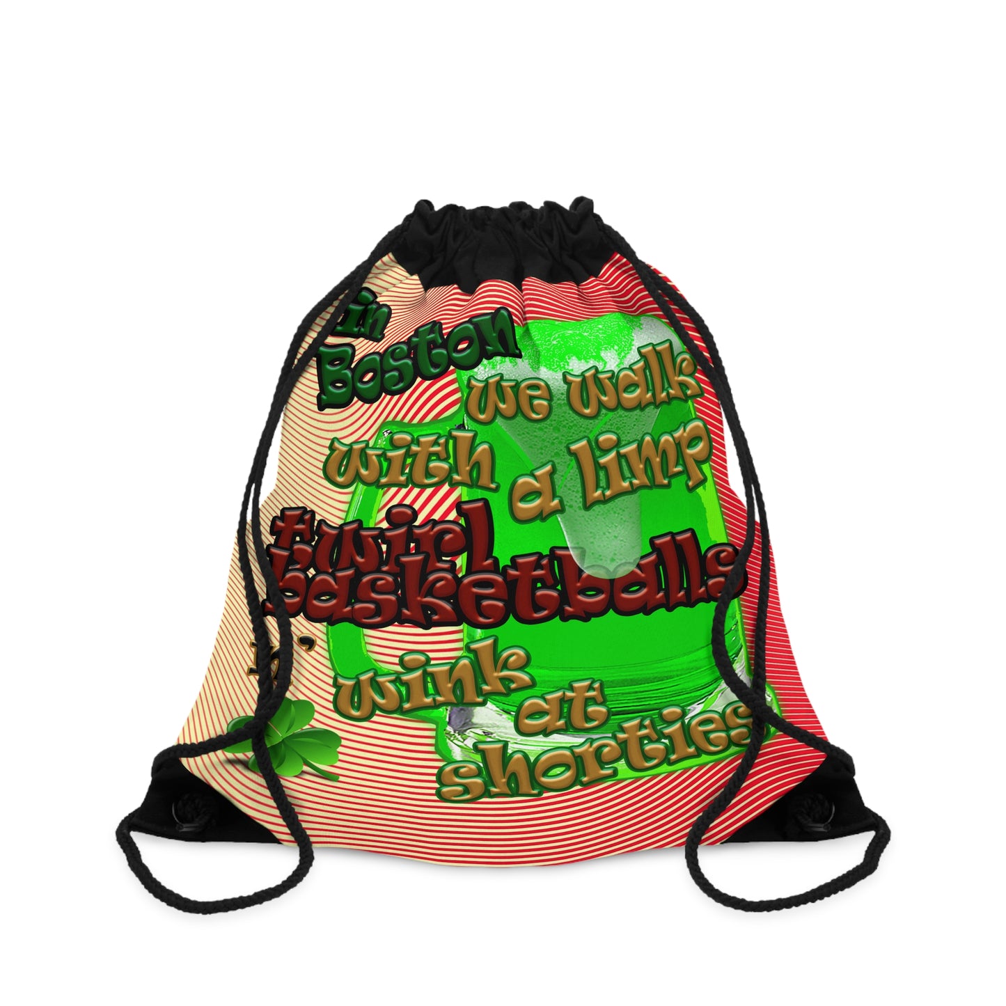 celtics logo - Drawstring Bag (yellow-orange wave)