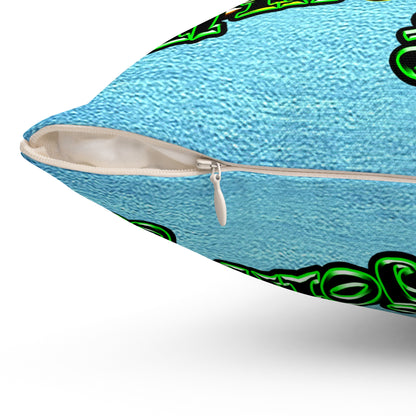 og - Spun Polyester Square Pillow - (faded blue)