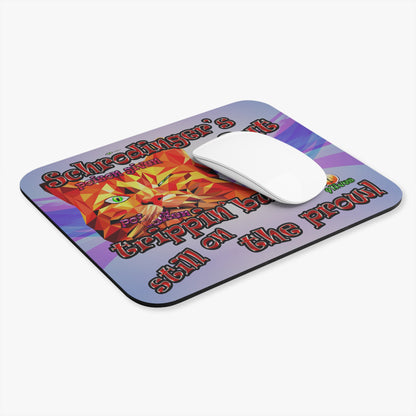 schrodinger's cat - Mouse Pad (Rectangle) (light blue-pink wave)