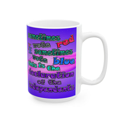 declaration of the independents - White Mug (purple-pink wave)