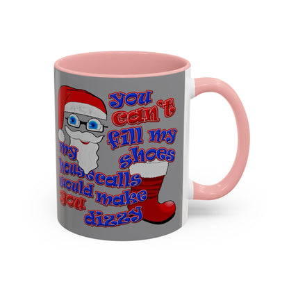 santa's shoes - Accent Mug (grey)