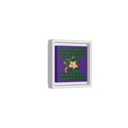 turtle race - framed canvas art (purple)