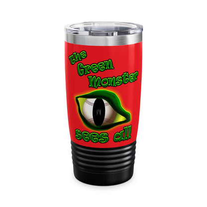 green monster - Ringneck Tumbler, 20oz (red)