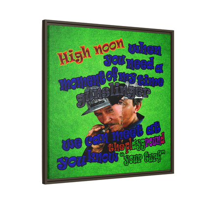 high noon - framed canvas art (green turf)