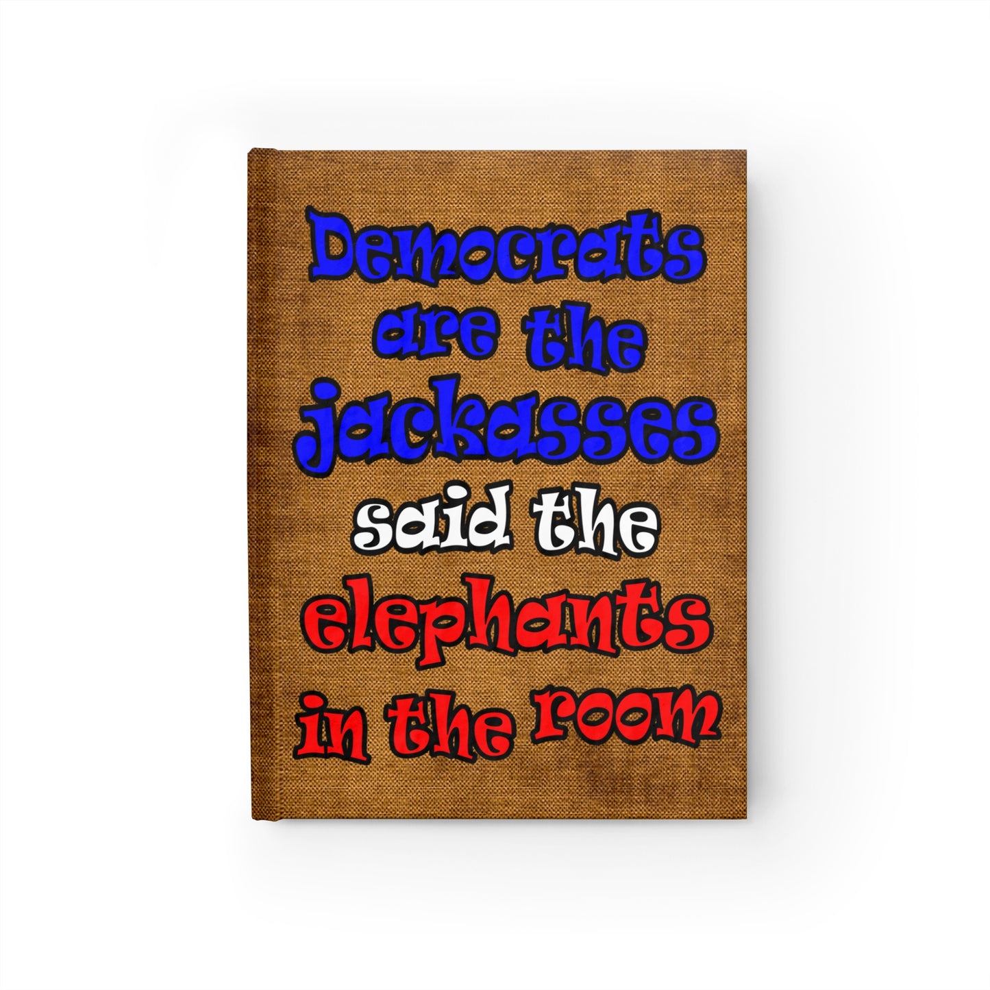 donkeys and elephants - journal-blank (brown papyrus)