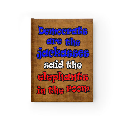 donkeys and elephants - journal-blank (brown papyrus)