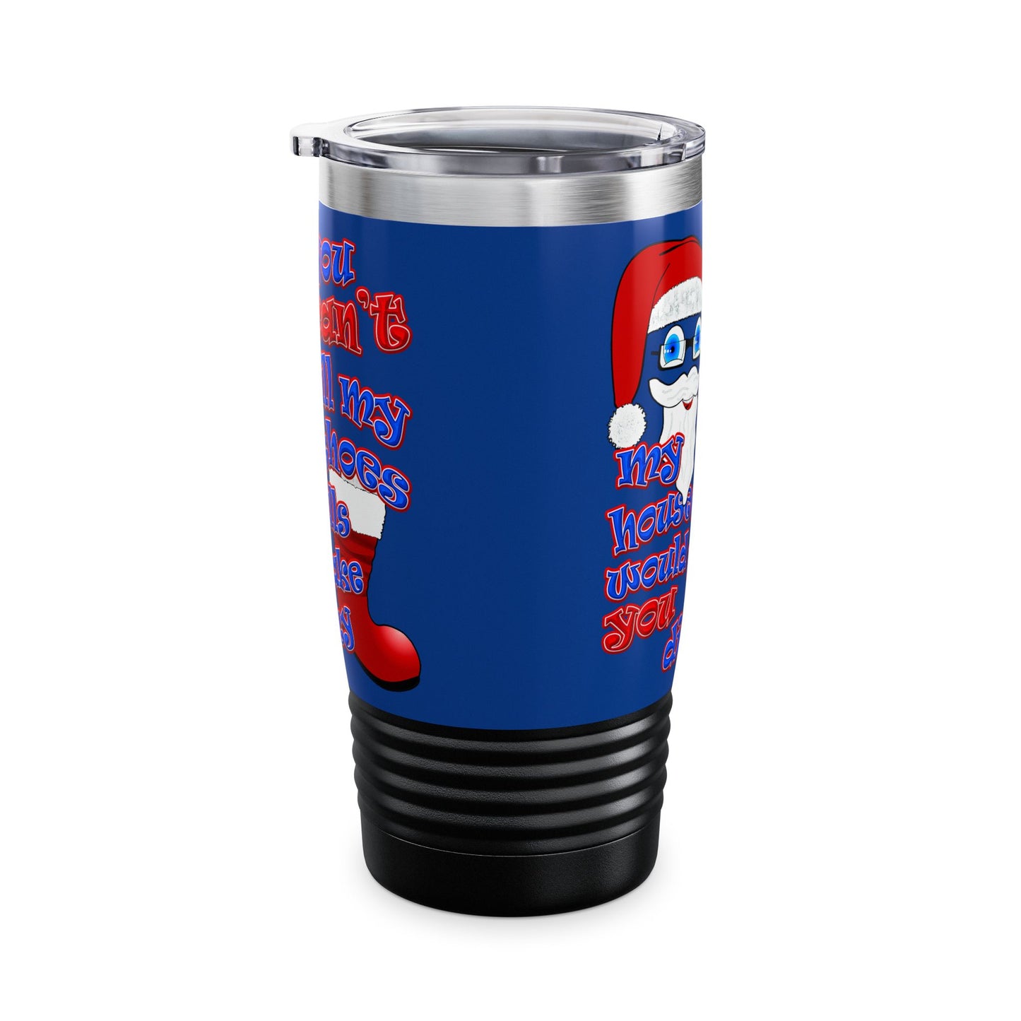 santa's shoes - Ringneck Tumbler, 20oz (dark blue)
