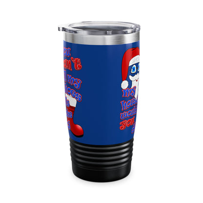 santa's shoes - Ringneck Tumbler, 20oz (dark blue)