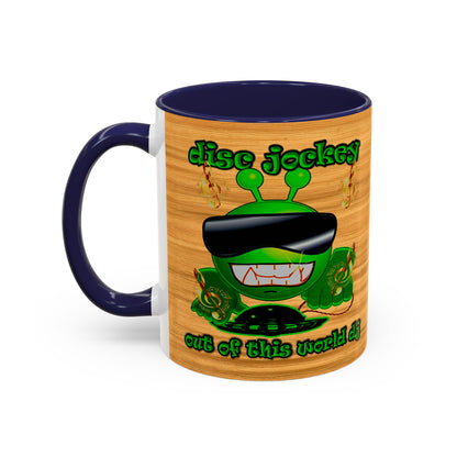 disc jockey - Accent Mug (butterscotch wood finish)