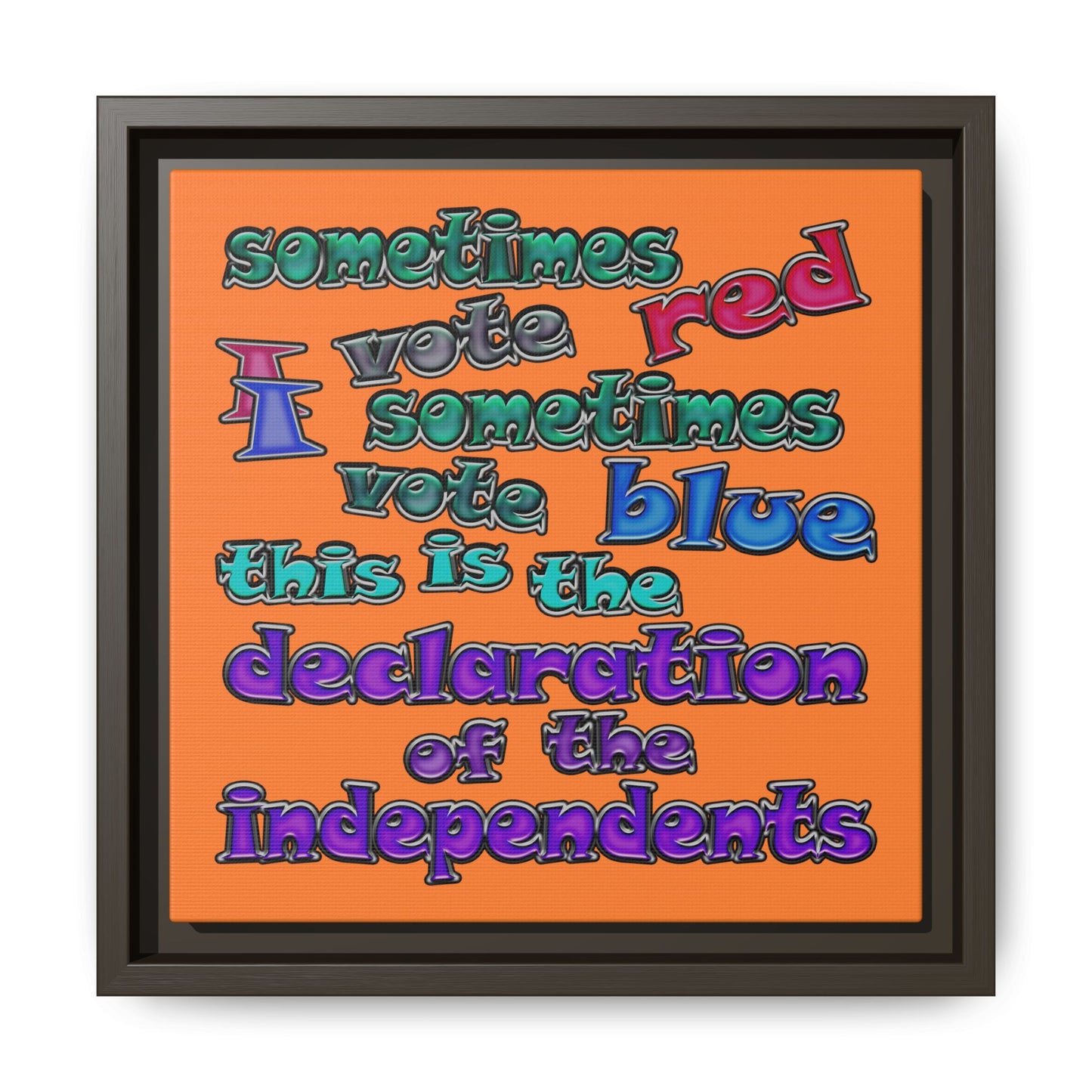 declaration of the independents - framed canvas art (crusta)