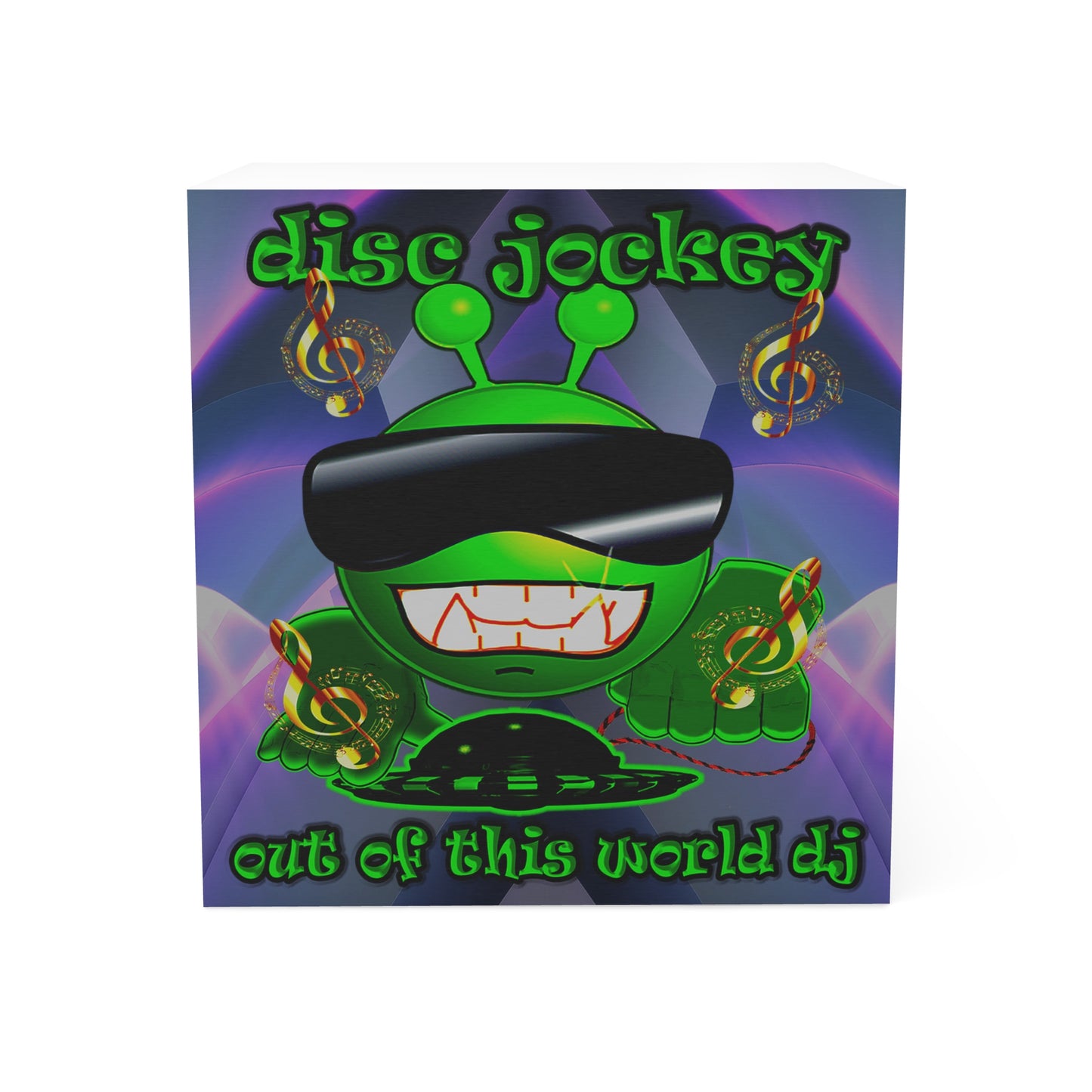 disc jockey - note cube (grey-pink wave)