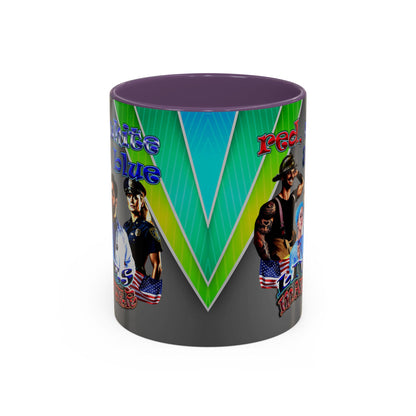 rw&b lives matter - Accent Mug (rainbow split)