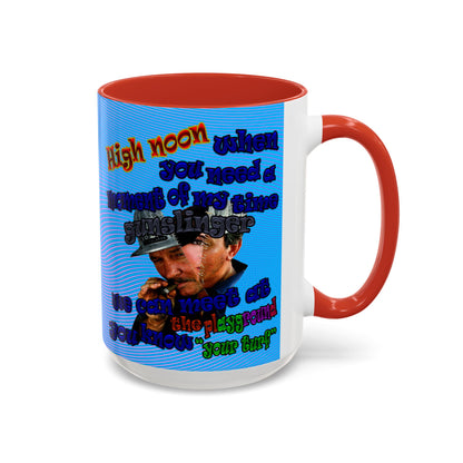high noon - Accent Mug (light blue-purple wave)