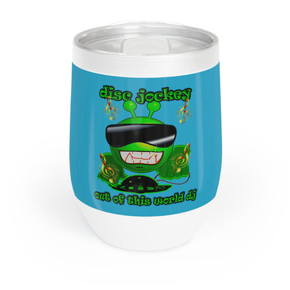 disc jockey - Chill Wine Tumbler (turquoise)