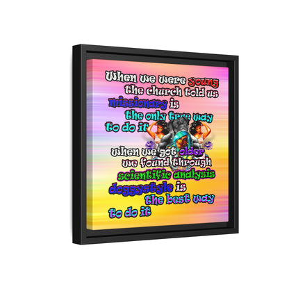doggystyle - framed canvas art (color blur)