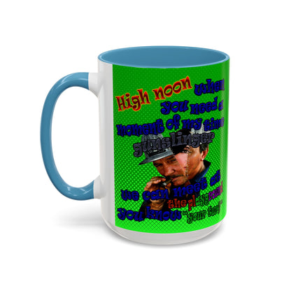 high noon - Accent Mug (logo green)