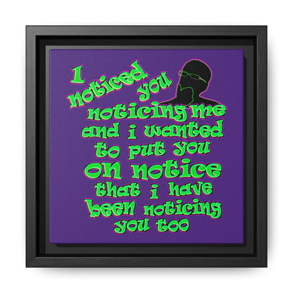 noticed you noticing - framed canvas art (purple)