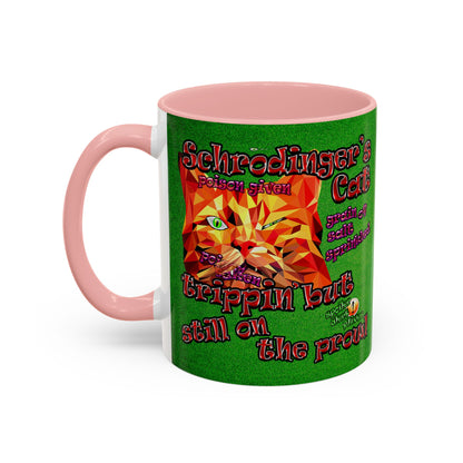 schrodinger's cat - Accent Mug (green turf)