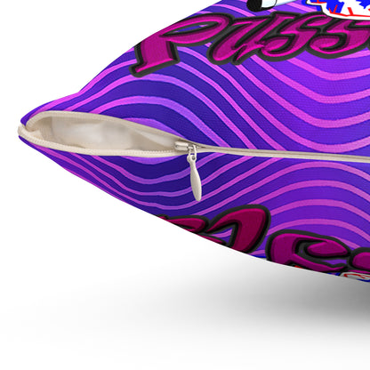 tag that - Spun Polyester Square Pillow - (purple wave)