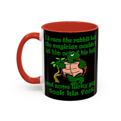 turtle race - Accent Mug (black)