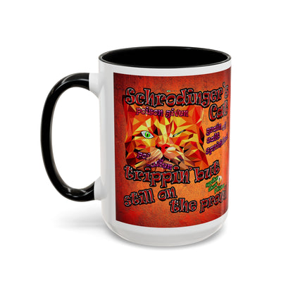 schrodinger's cat - Accent Mug (burnt orange)