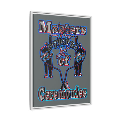 em cee squared - framed canvas art (dark grey)