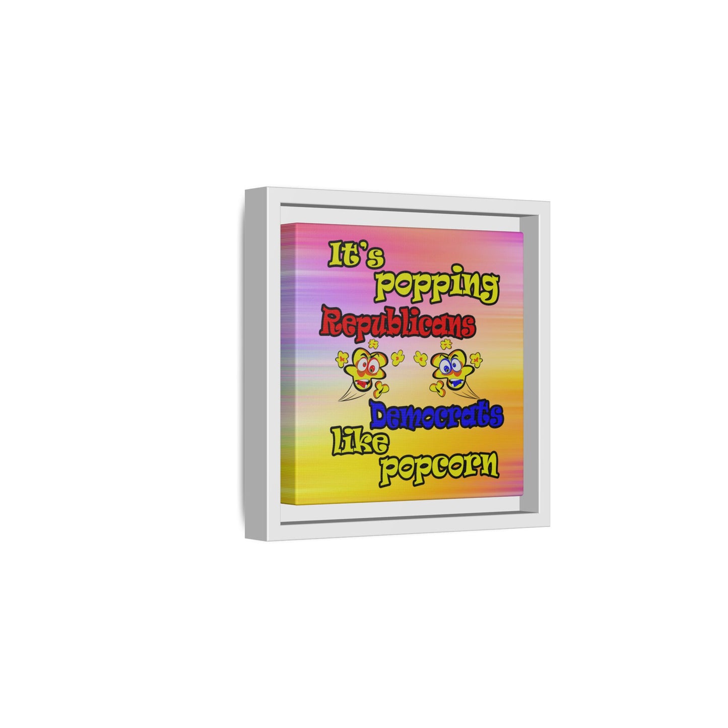 popping like popcorn - framed canvas art (color blur)