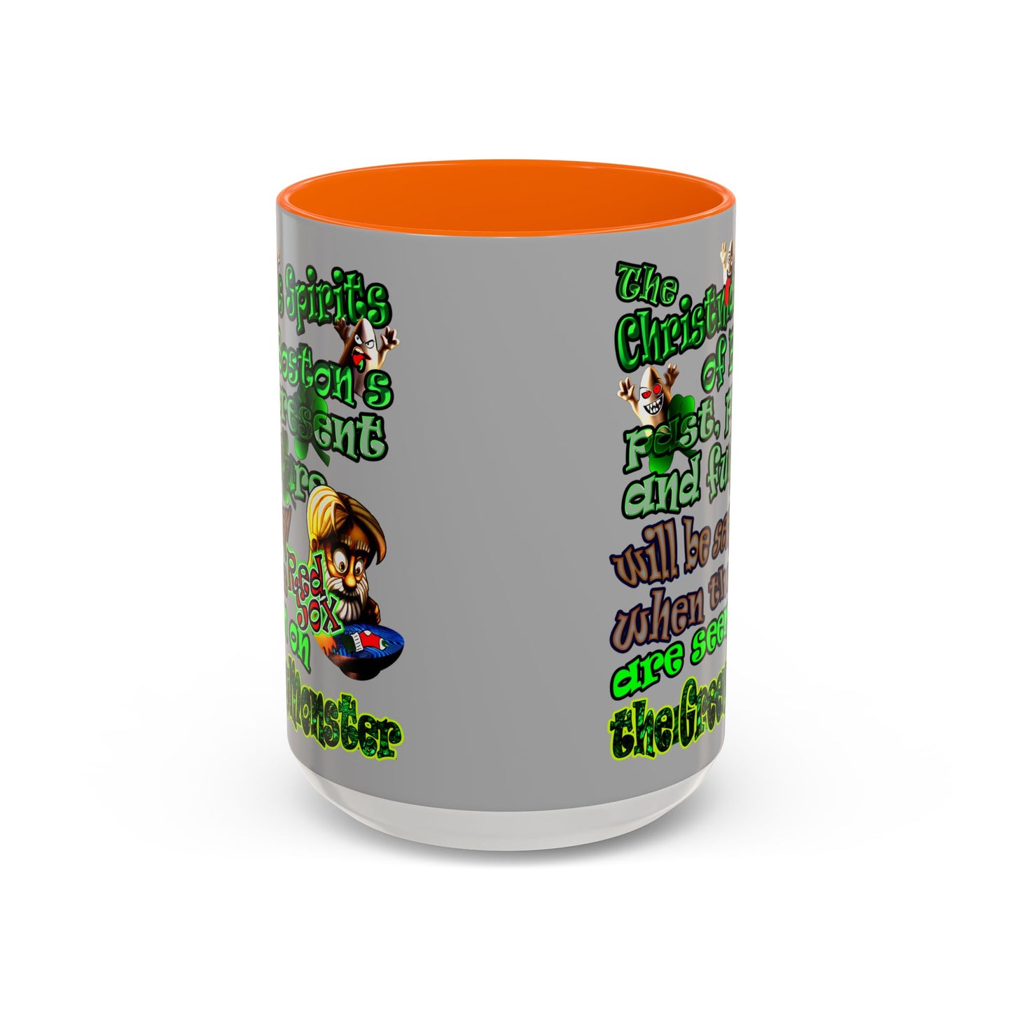 christmas spirits of boston - Accent Mug (light grey)