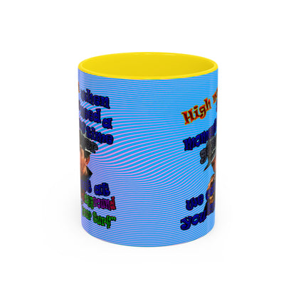 high noon - Accent Mug (light blue-purple wave)