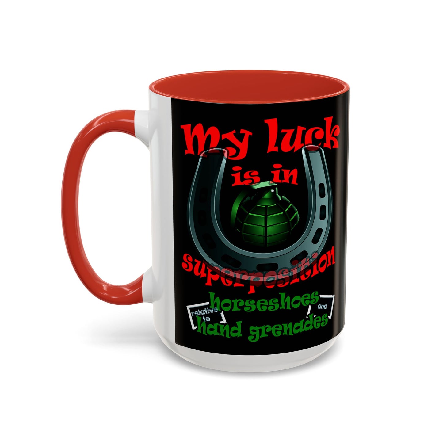my luck - Accent Mug (black)