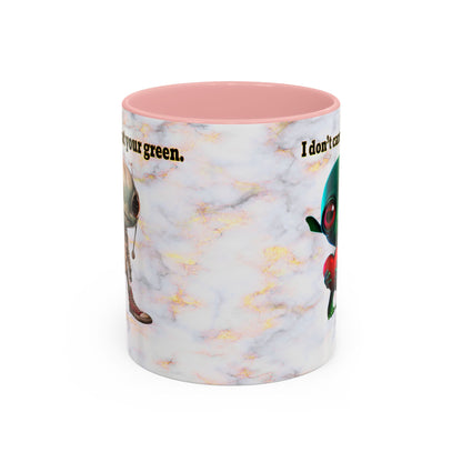 I don't care that your grey - Accent Mug (white marble)