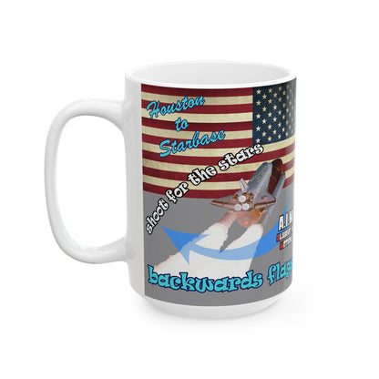 shoot for the stars - White Mug (grey)