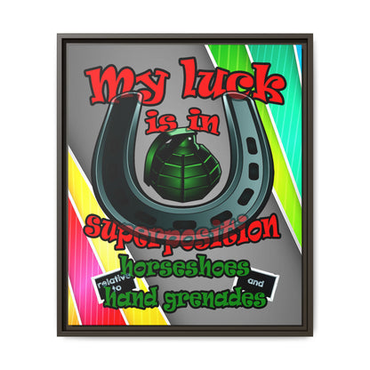 my luck - framed canvas art (rainbow split)