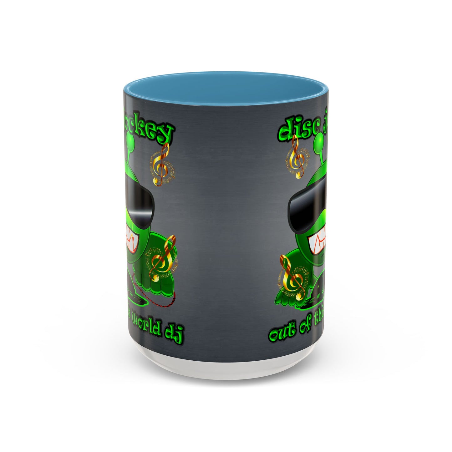 disc jockey - Accent Mug (grey-light grey)