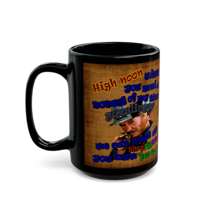 high noon - Black Mug (brown papyrus)