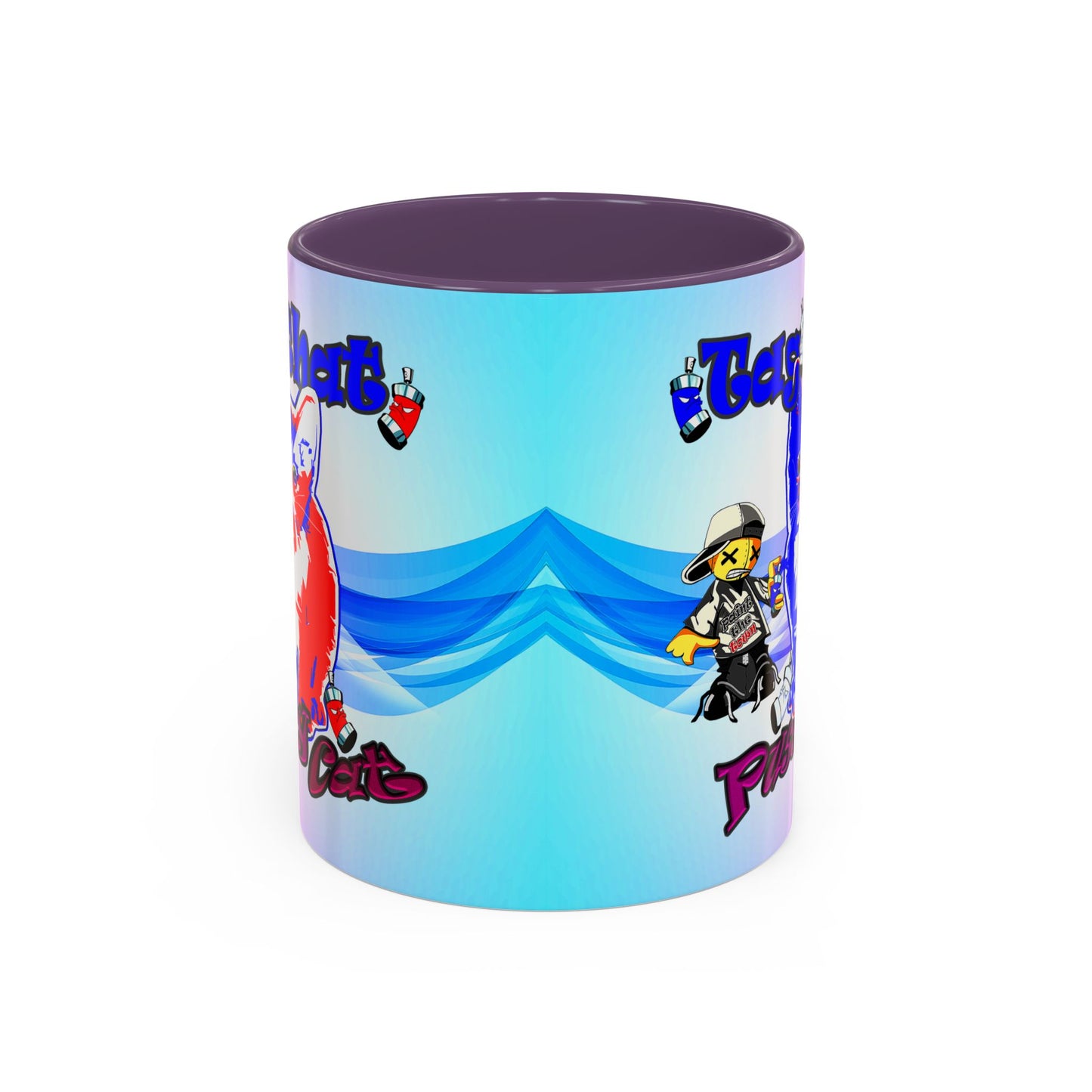 tag that - Accent Mug (light blue-pink wave)