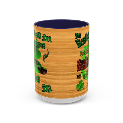 celtics logo - Accent Mug (butterscotch wood finish)