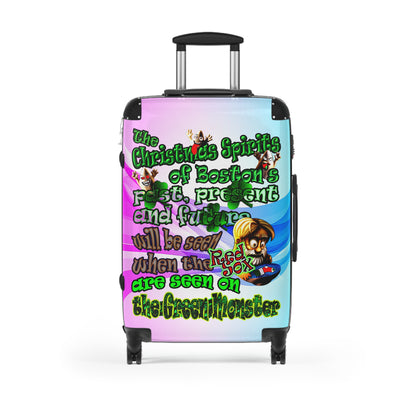 christmas spirits of boston - Suitcase (light blue-pink wave)
