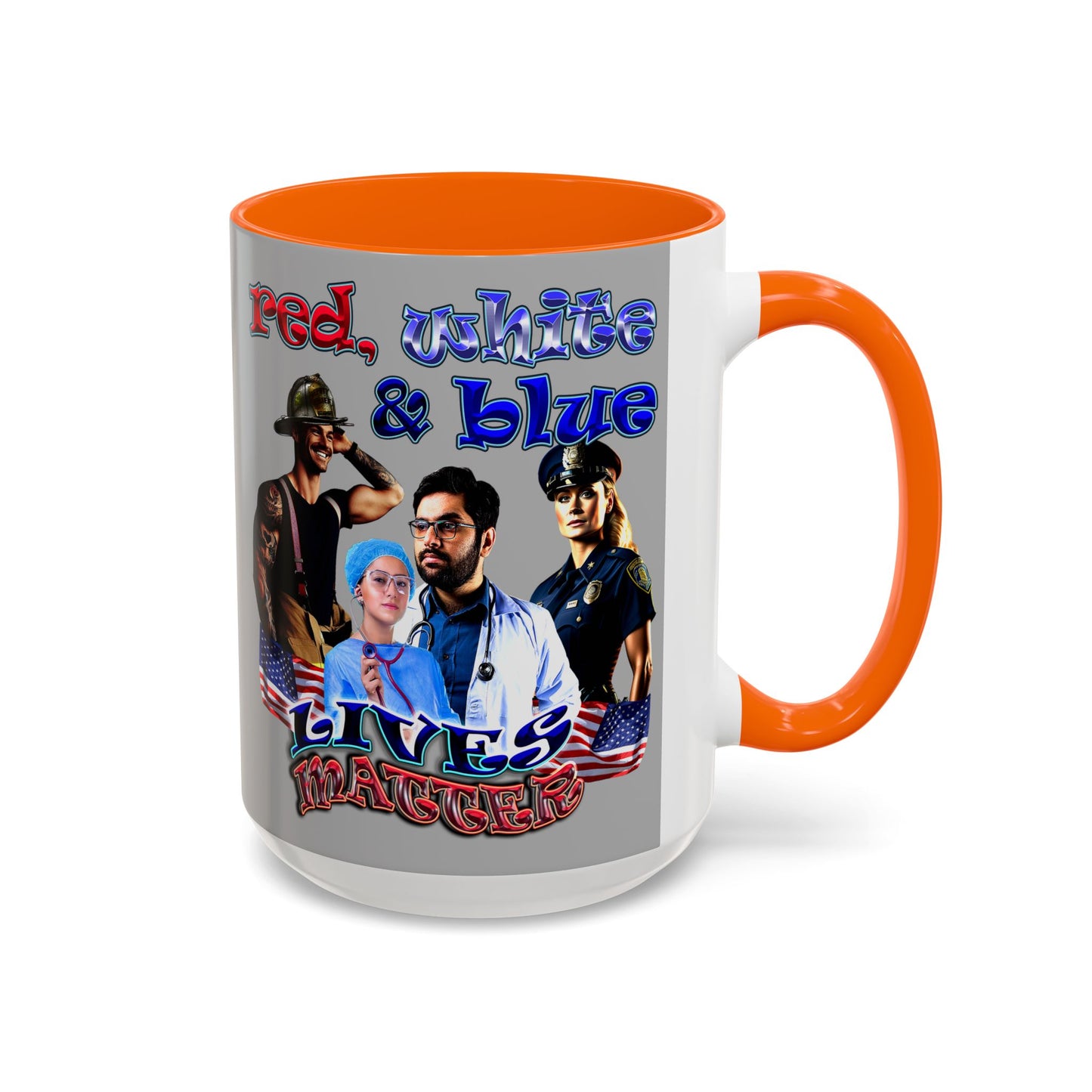 rw&b lives matter - Accent Mug (light grey)