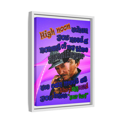 high noon - framed canvas art (purple-pink wave)