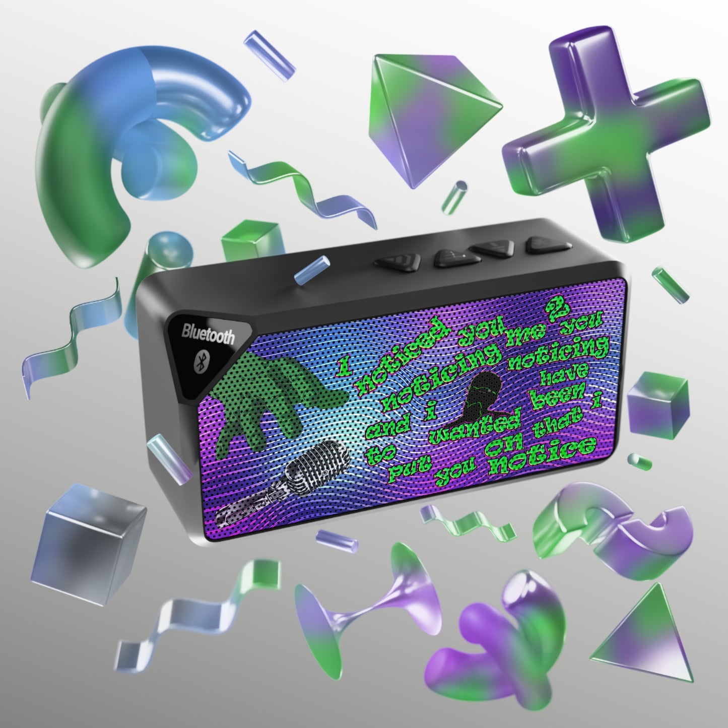 noticed you noticing - Jabba Bluetooth Speaker (purple wave)