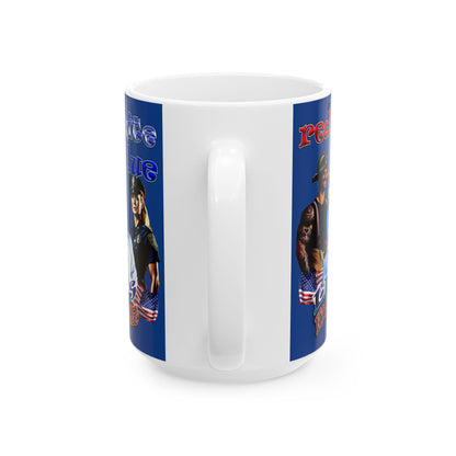 rw&b lives matter - White Mug (dark blue)