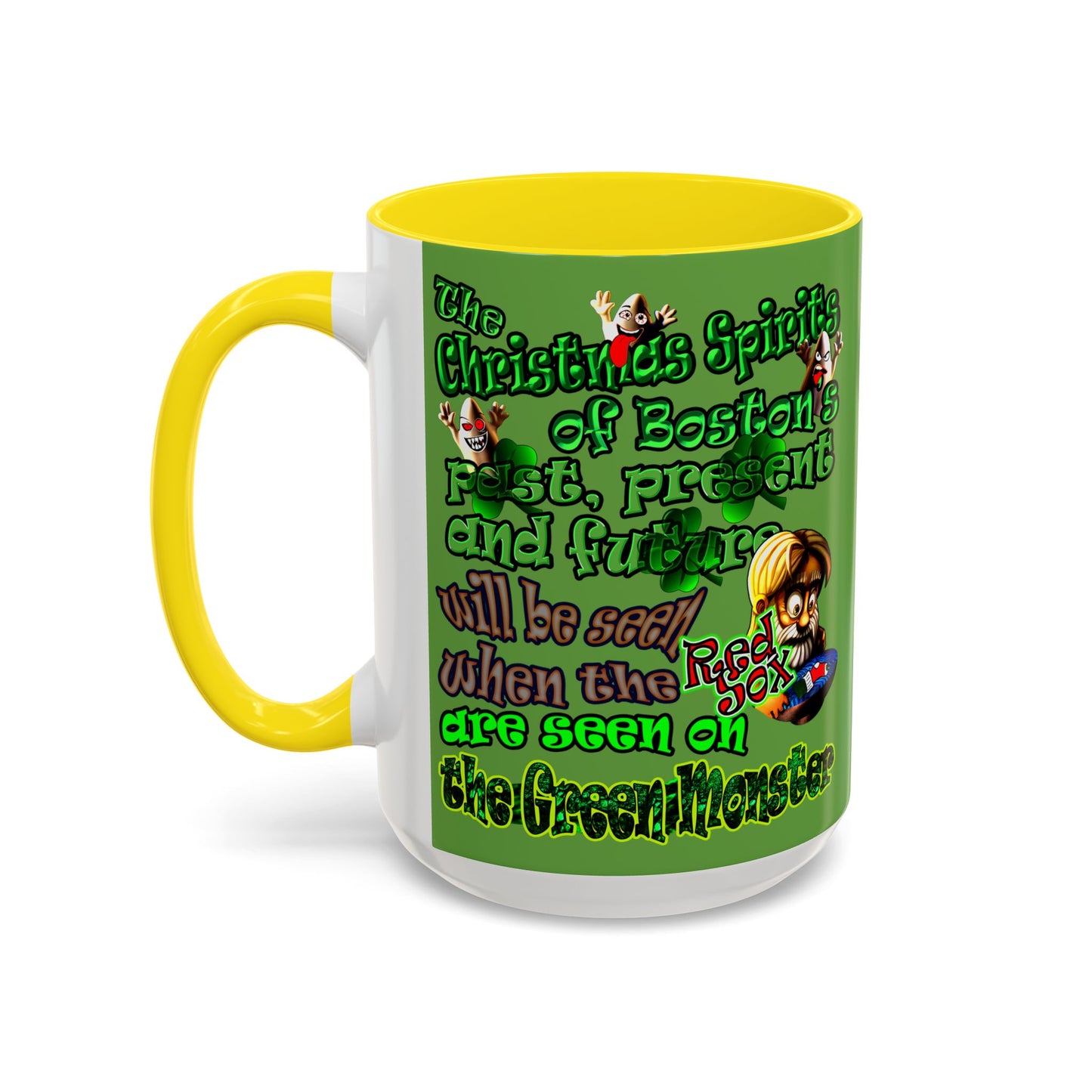 christmas spirits of boston - Accent Mug (green)