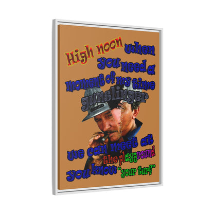 high noon - framed canvas art (light brown)