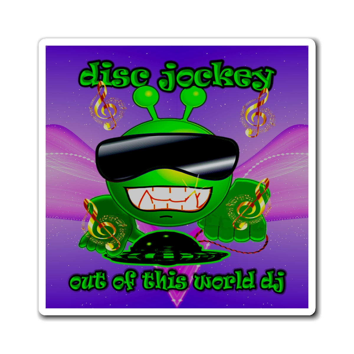 disc jockey - Magnets - (purple-pink wave)