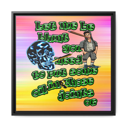 og - framed canvas art (color blur)