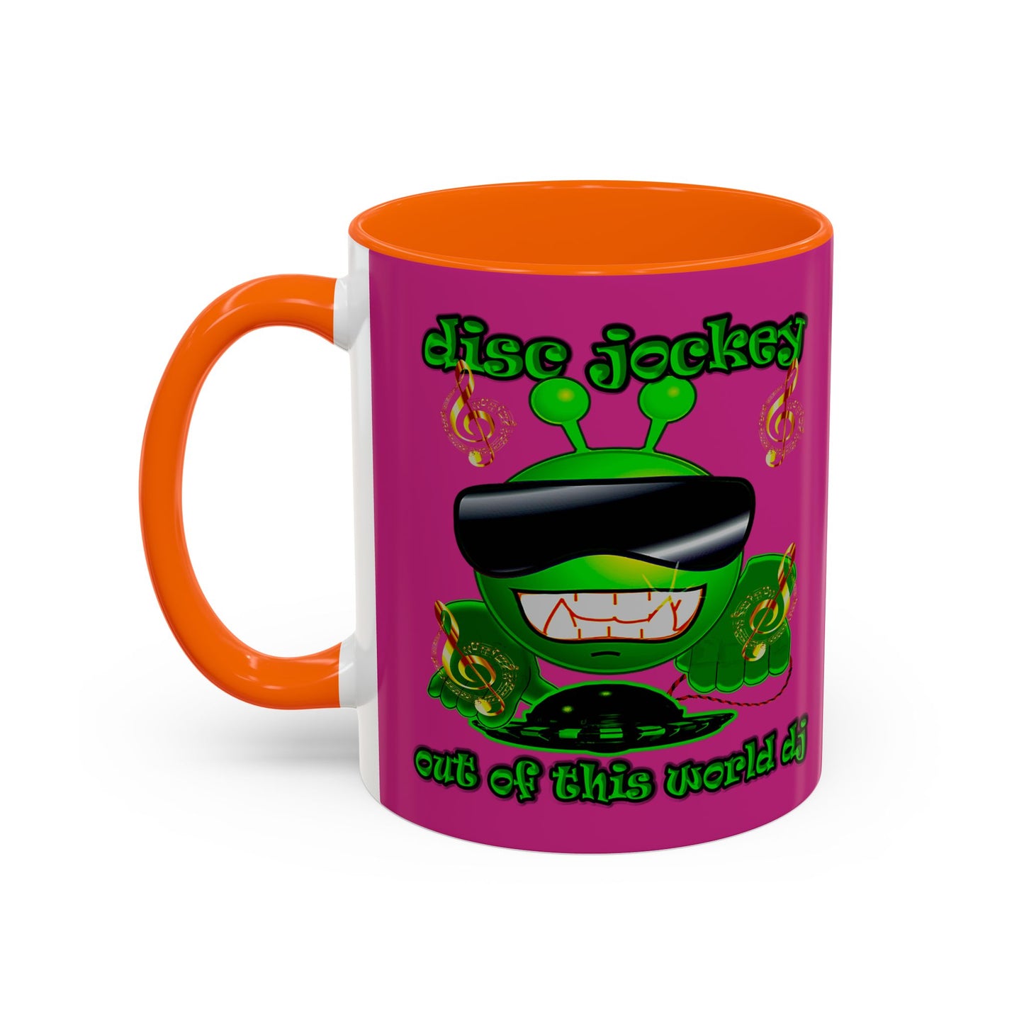 disc jockey - Accent Mug (pink)